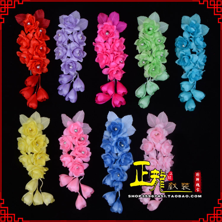天山鬓花头饰小花头花 真丝绢花
