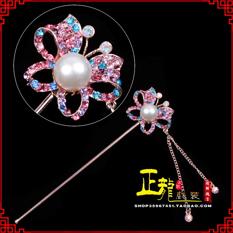 天山花旦小姐青衣头饰簪子 蝴蝶发簪