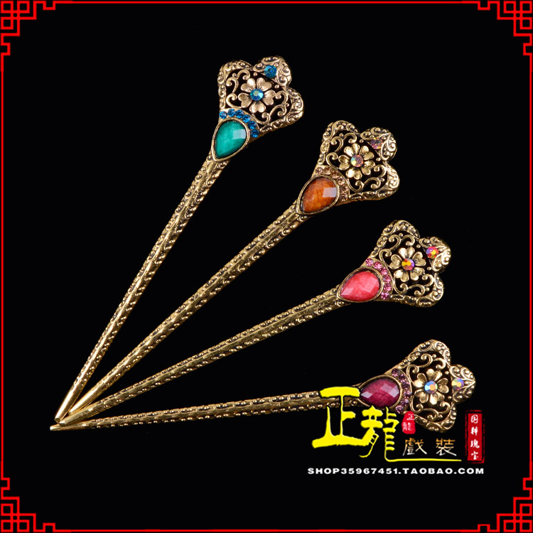 天山头饰老旦青衣员外夫人簪子 老旦发簪