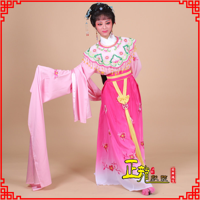 天山水袖青衣练功花旦服 梅花古装衣